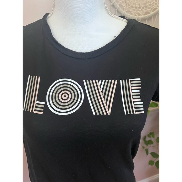 Zadig Voltaire Skinny Love Black Tee Size Small - Picture 2 of 5